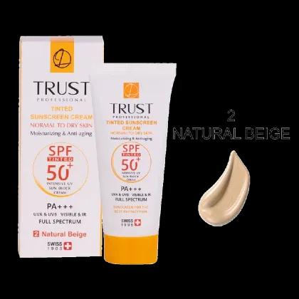 کرم ضد آفتاب رنگی و ضد پیری بژ تیره (پوست خشک تا نرمال)